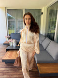 Satin gold pants