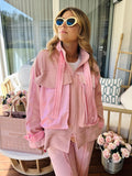 Pink coco Satin Jacket