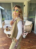 Vest Autumn Brown Flower