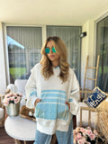 Hoodie satin blue