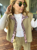 Vest Autumn Brown Flower