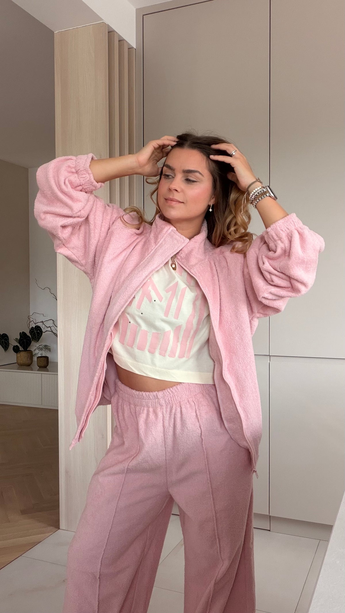 Na mieru- Baby Pink Froté Set