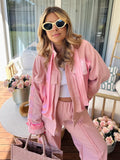 Pink coco Satin Jacket