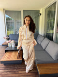 Satin gold pants