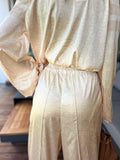 Satin gold pants
