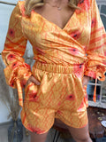 Short satin Light Orange