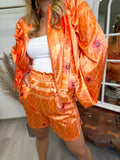Short satin Orange
