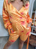 Short satin Light Orange