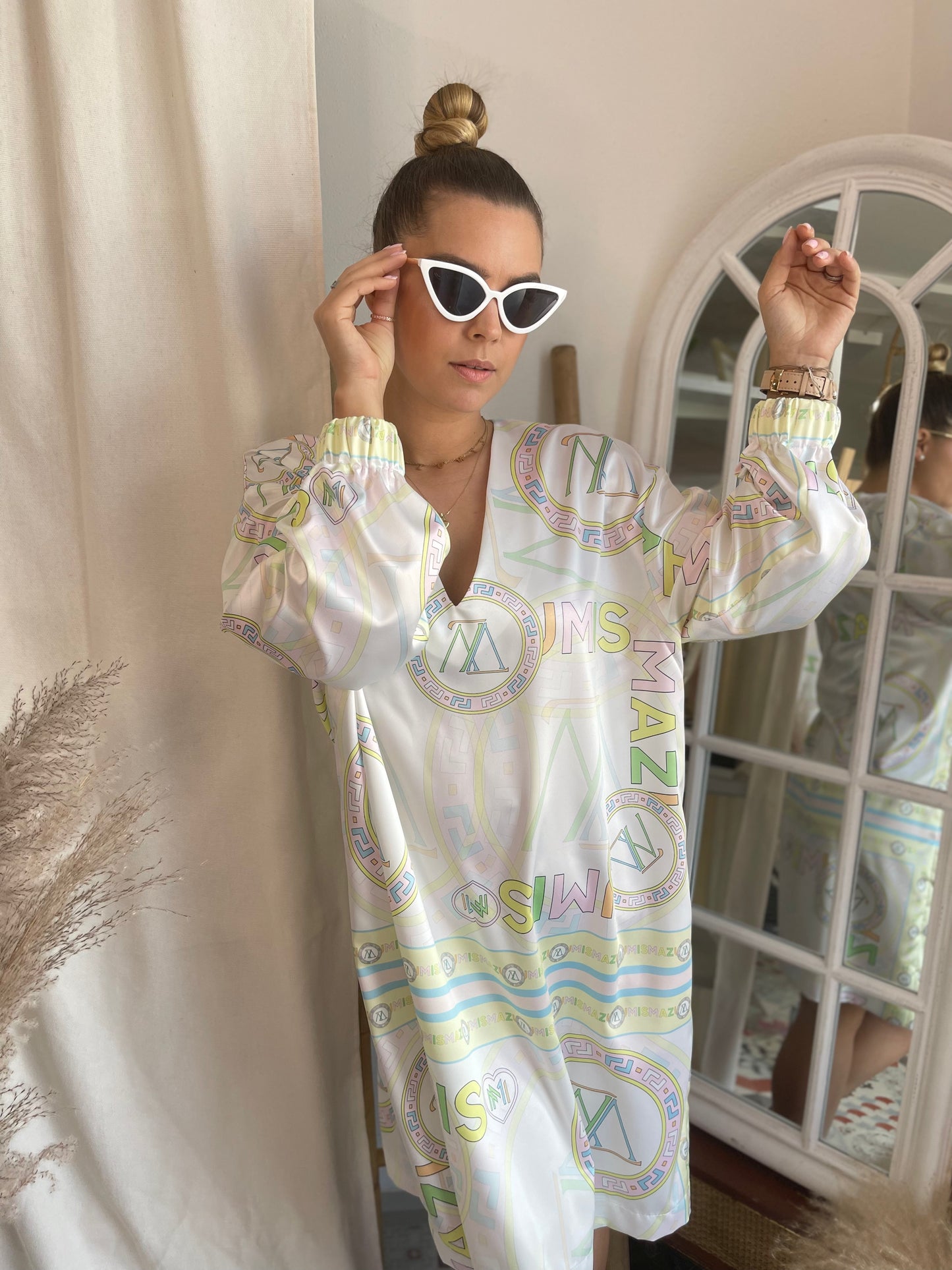 Satin Mazumis Pastel Dress