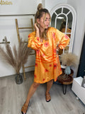 Light Orange dress satin