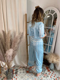 Pants satin Blue