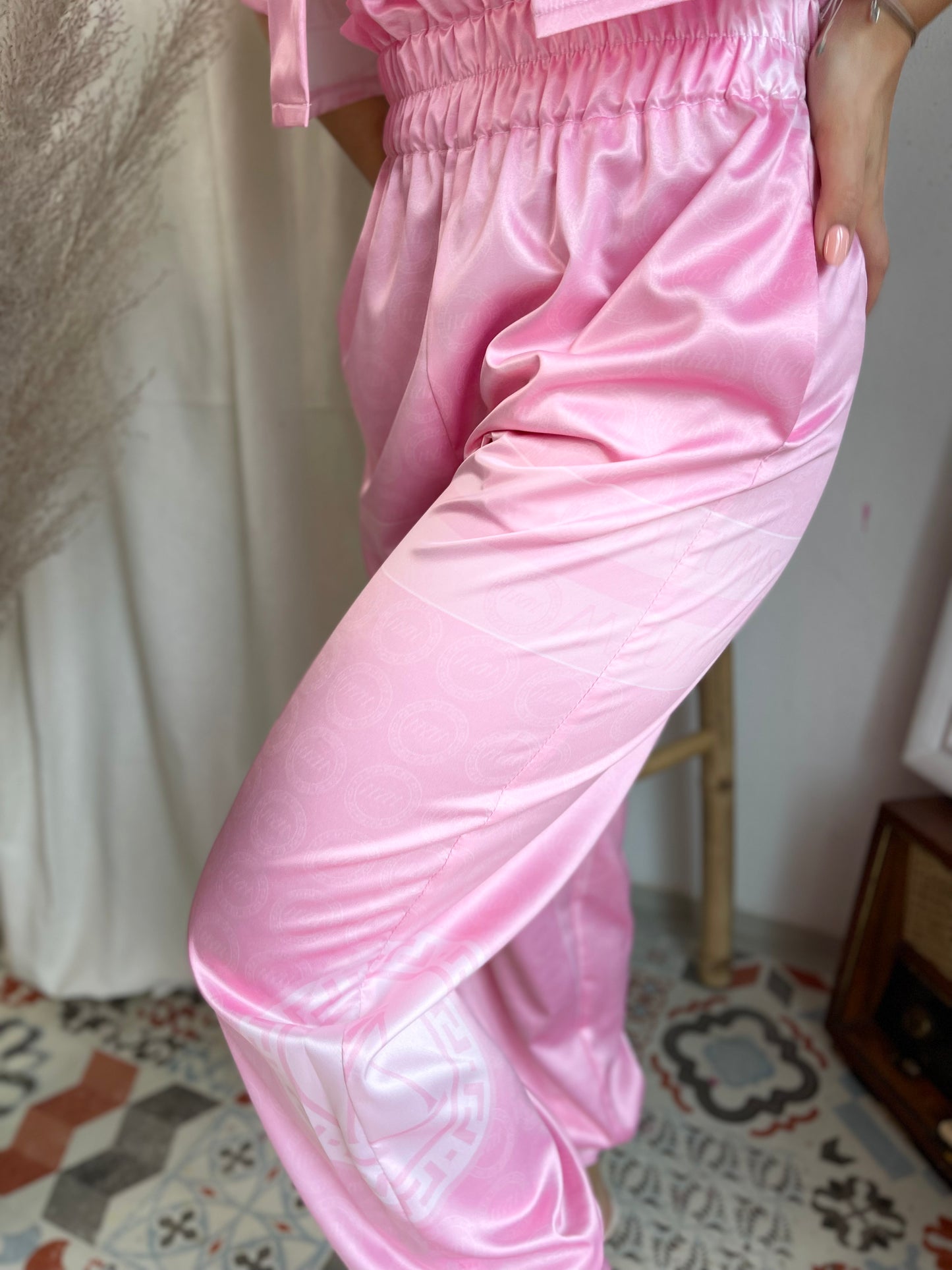 Pants satin Pink