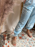 Pants satin Blue