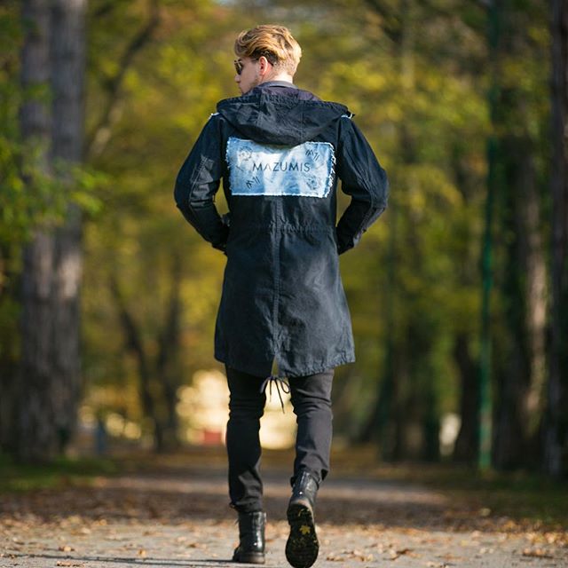 Patrik Rajcsányi wears a handmade collection designed by MAZUMIS