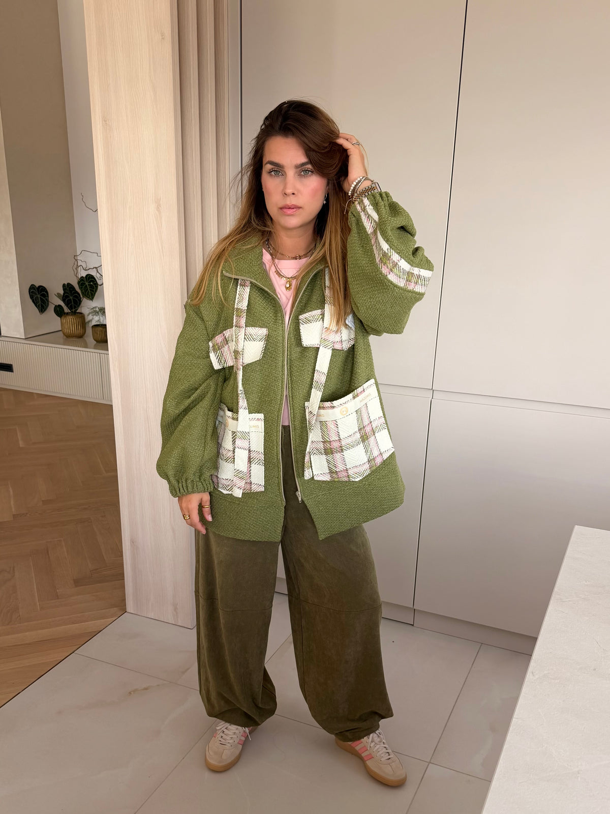 Skladom - Khaki Karo Jacket
