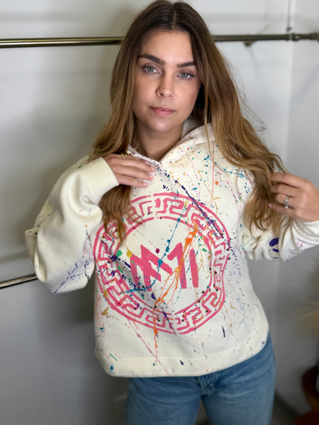 Hoodie short Mazumis Cream Pastel