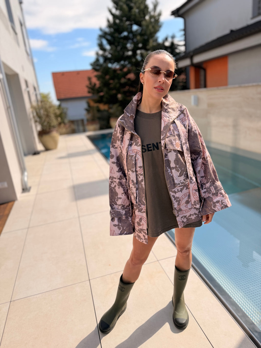 Brown flower Jacket