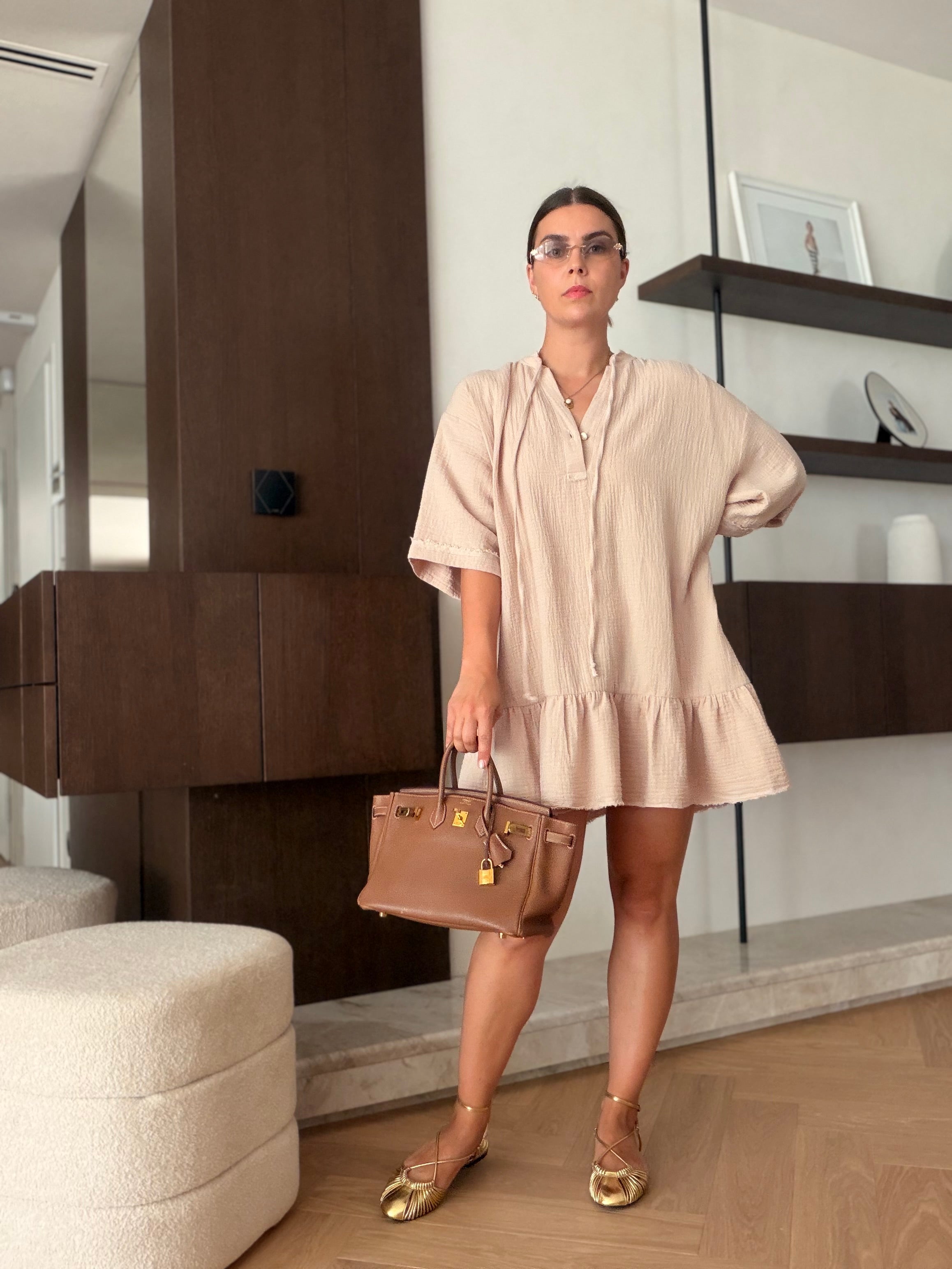 Mušelín dress beige