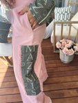 Oliva/Pink Rib Pants