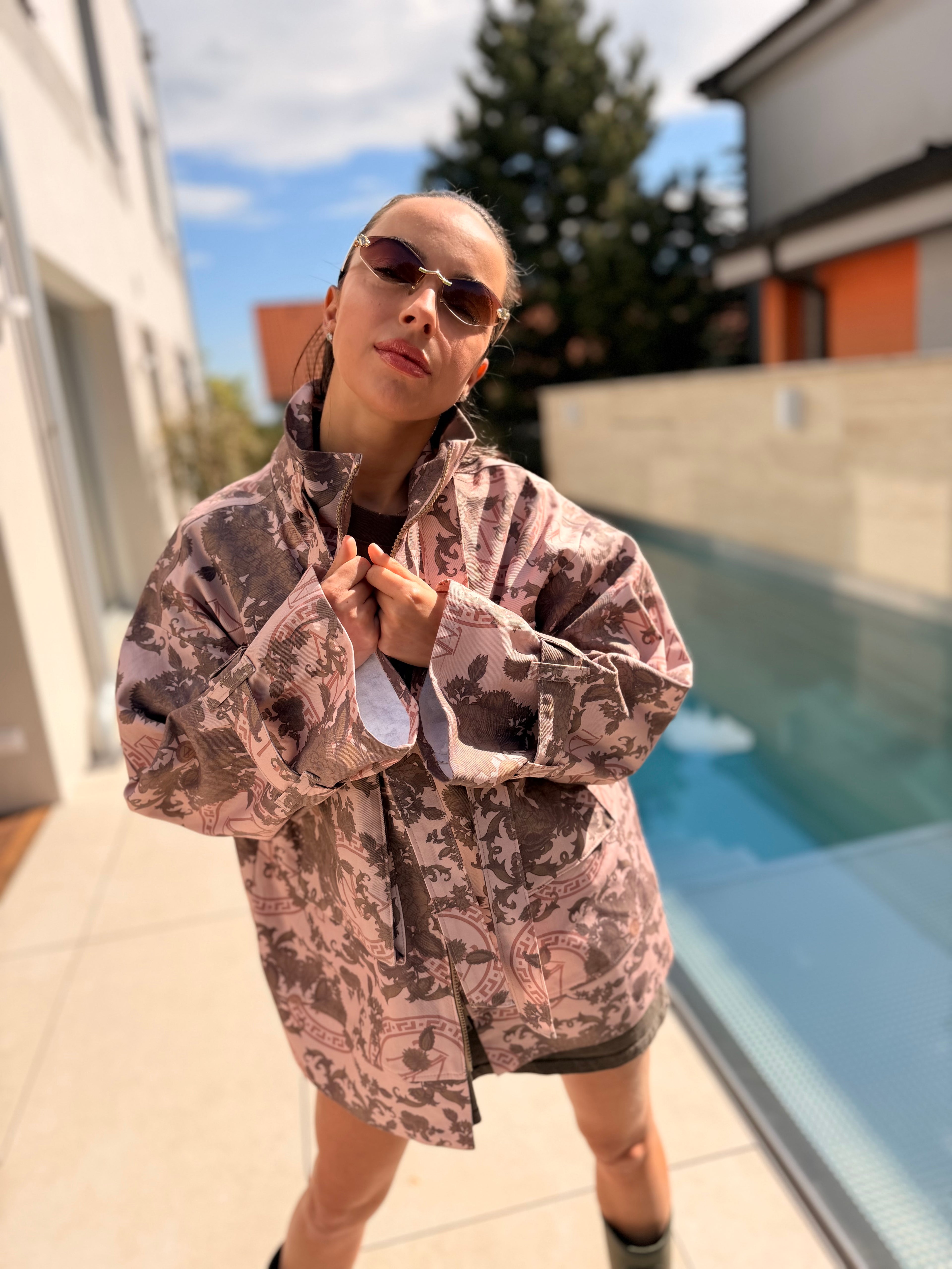 Brown flower Jacket