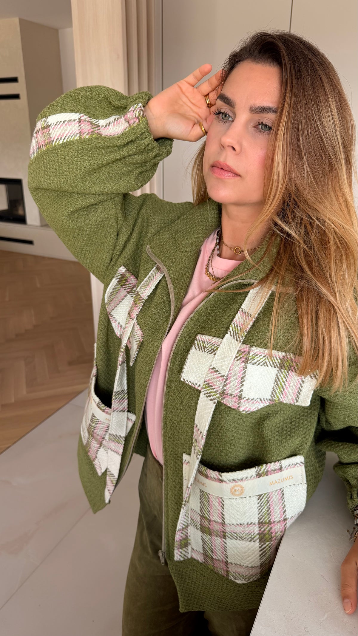 Skladom - Khaki Karo Jacket