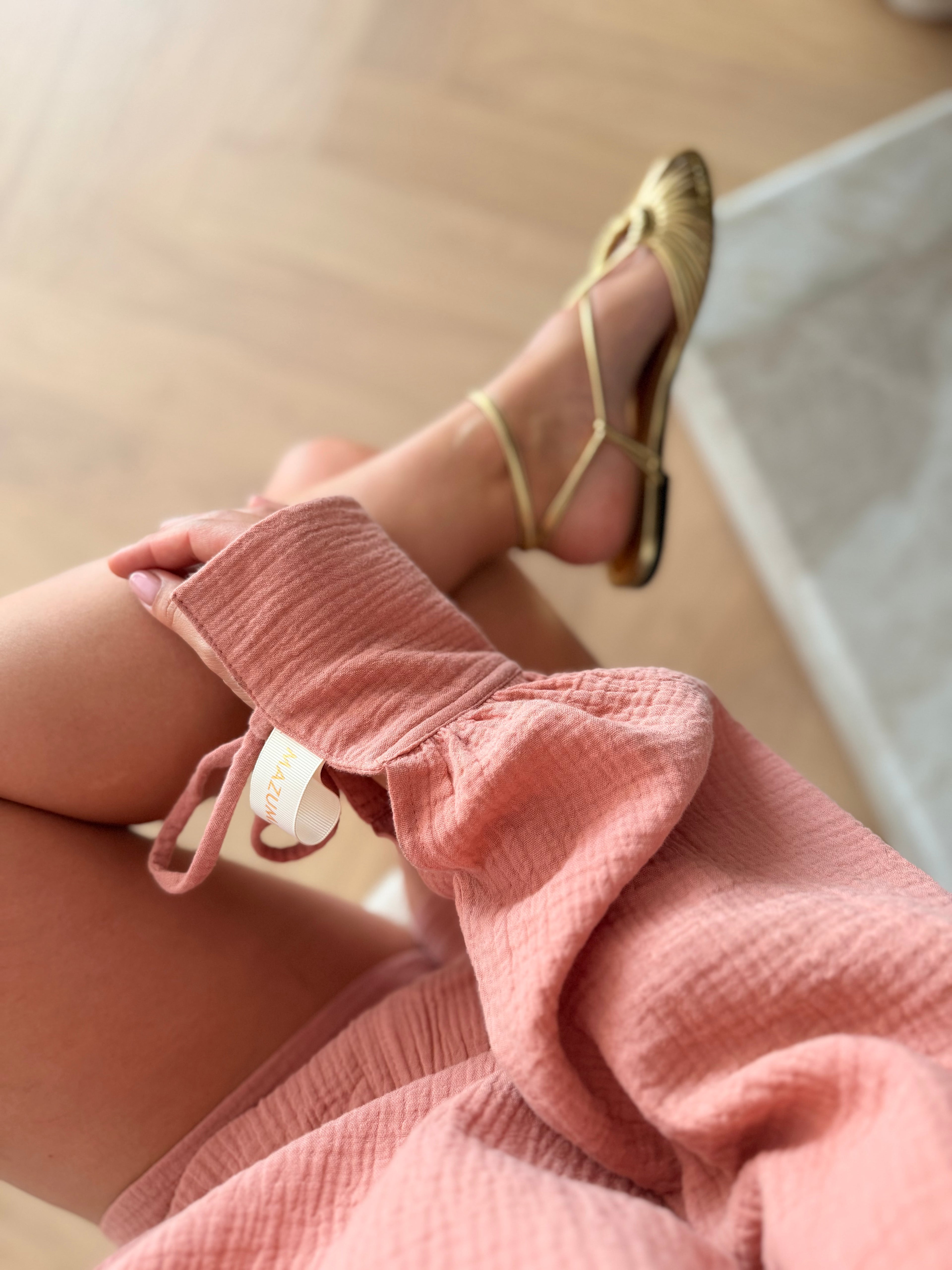 Mušelín short Set old Pink