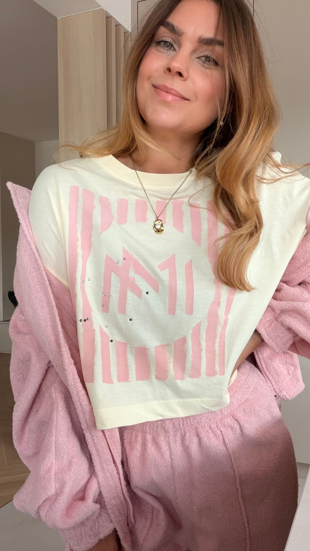 Na mieru- Baby Pink Froté Set