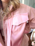 Pink coco Satin Jacket
