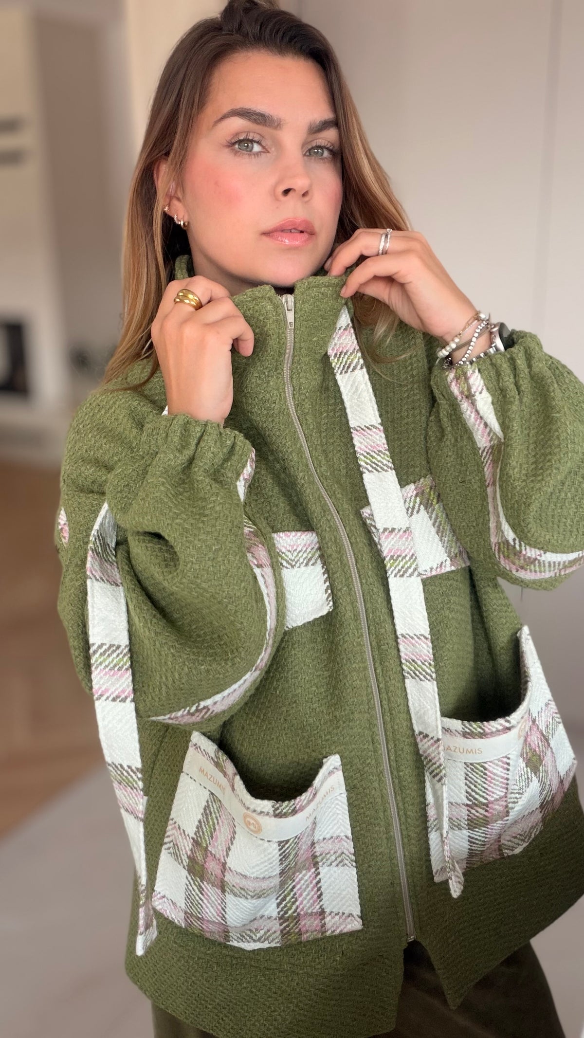 Skladom - Khaki Karo Jacket