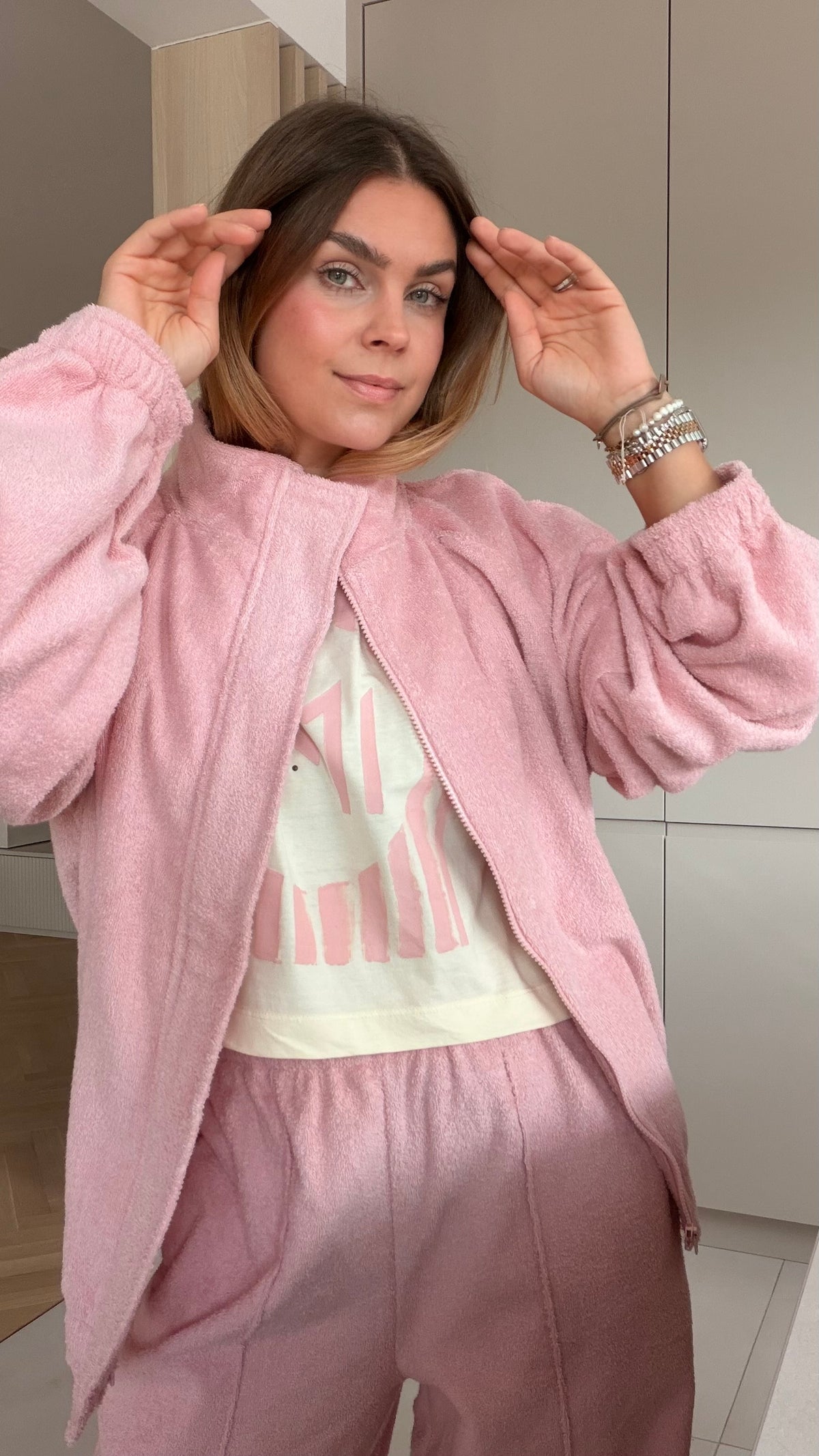 Na mieru- Baby Pink Froté Set