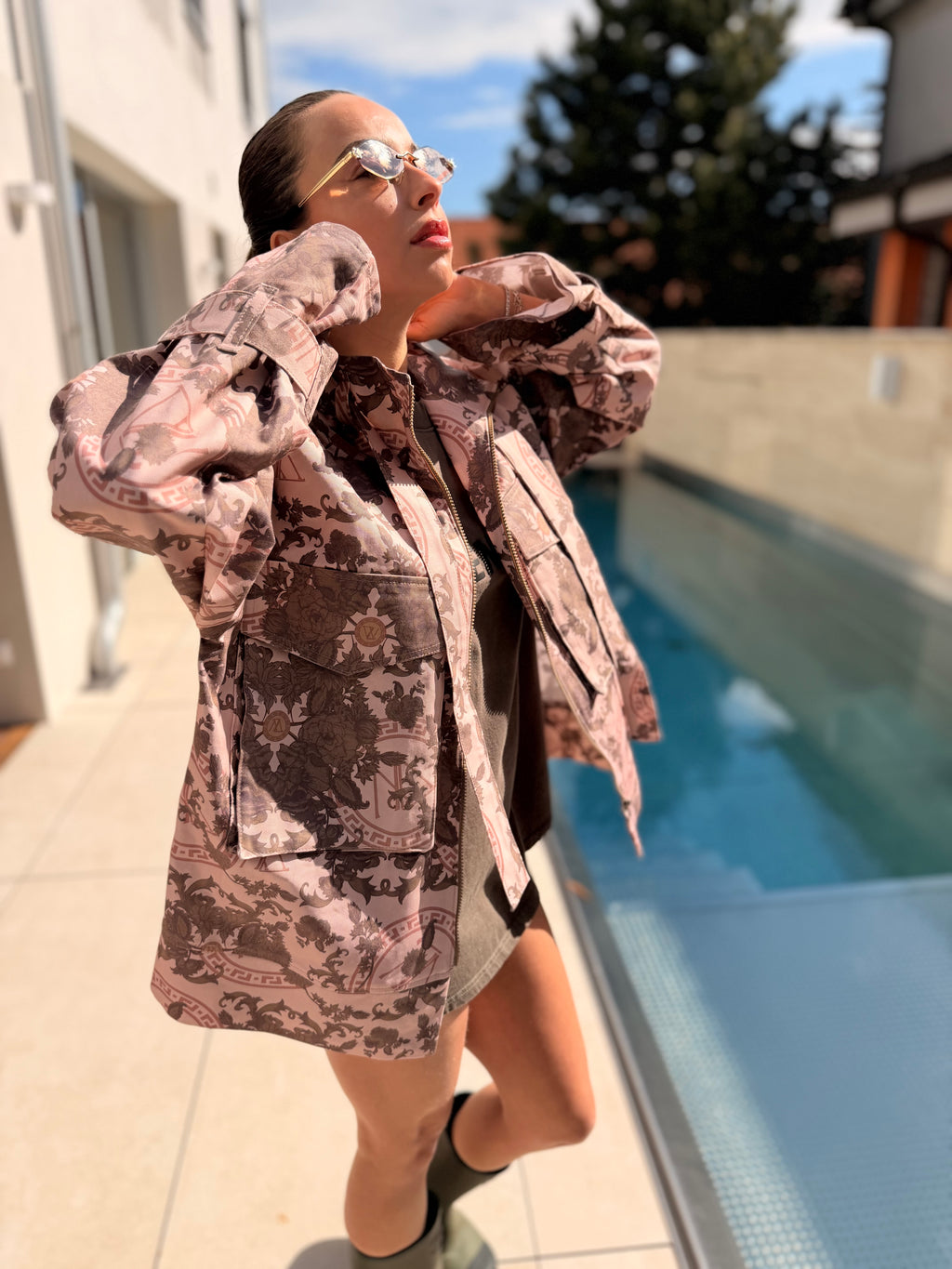 Brown flower Jacket