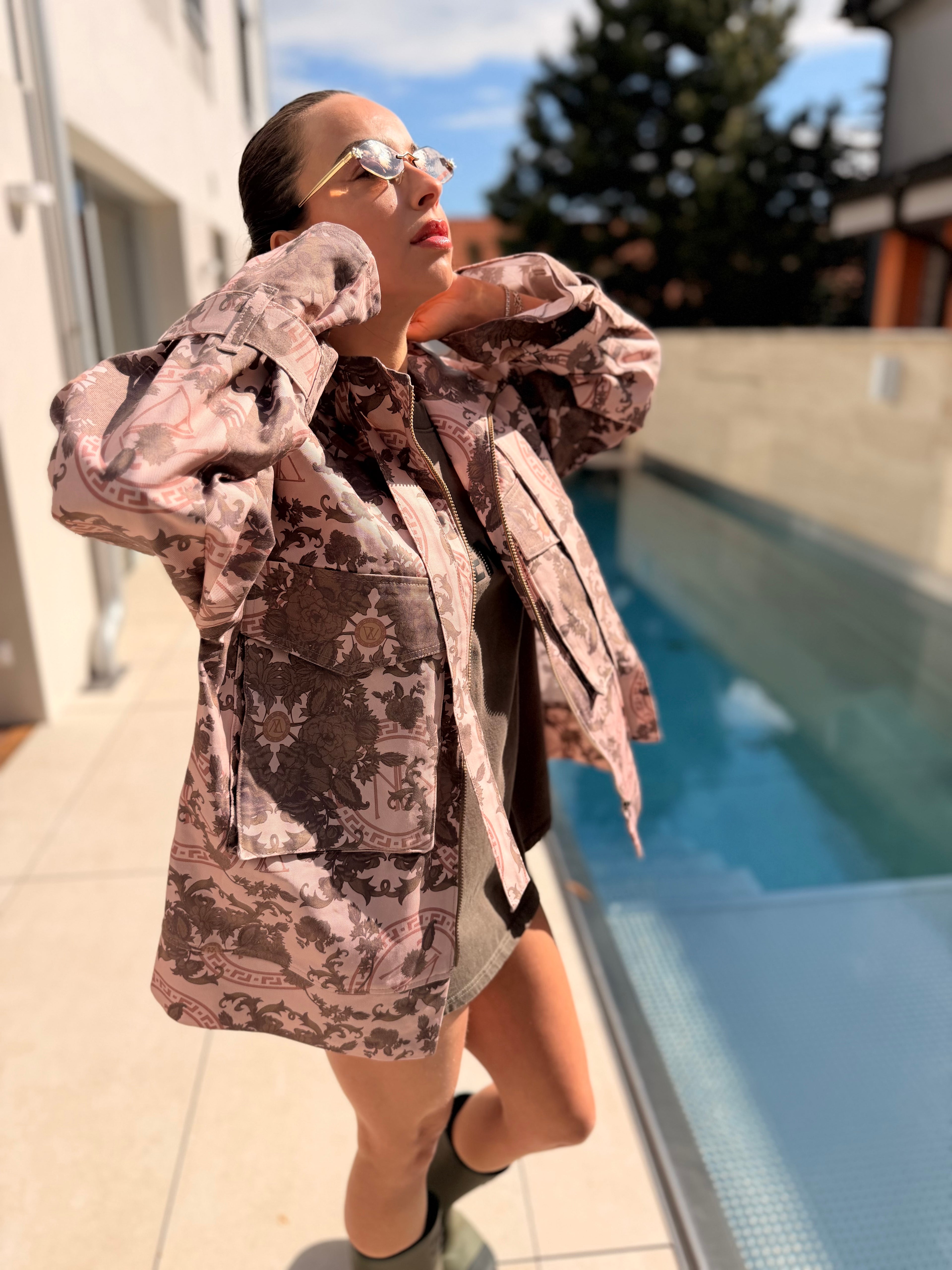 Brown flower Jacket
