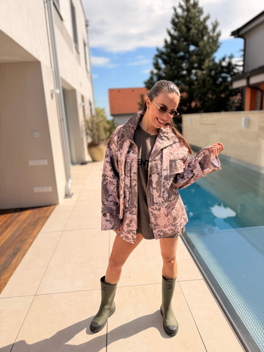 Brown flower Jacket