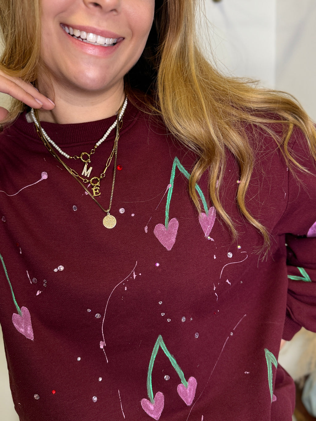 Hoodie Mazumis Burgundy cherry