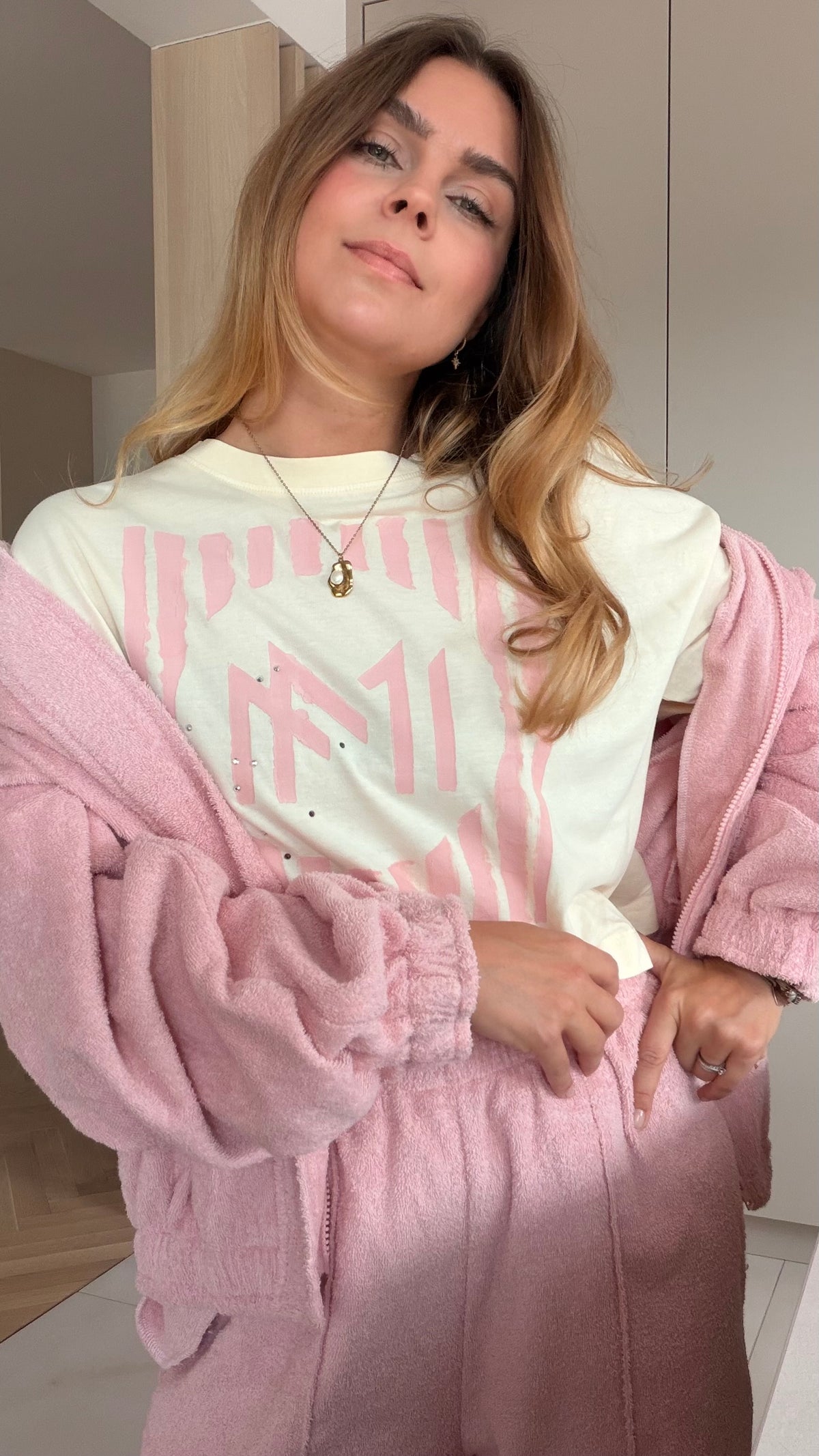 Na mieru- Baby Pink Froté Set