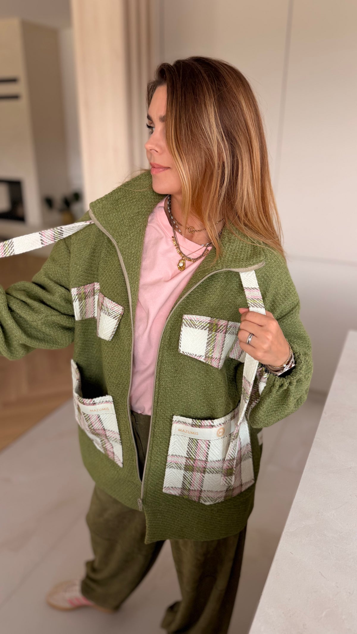 Skladom - Khaki Karo Jacket