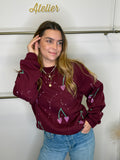 Hoodie Mazumis Burgundy cherry