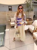 Hoodie Mazumis Cream Purple