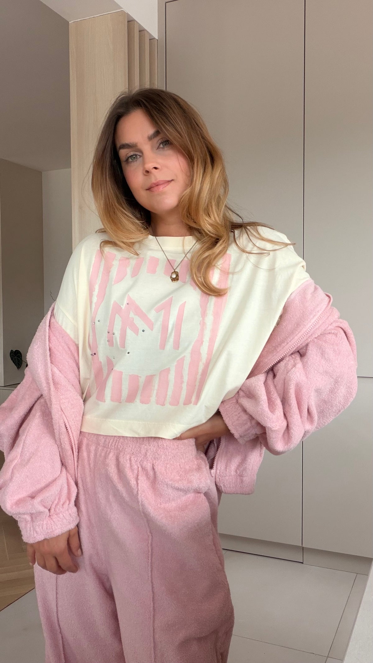 Na mieru- Baby Pink Froté Set