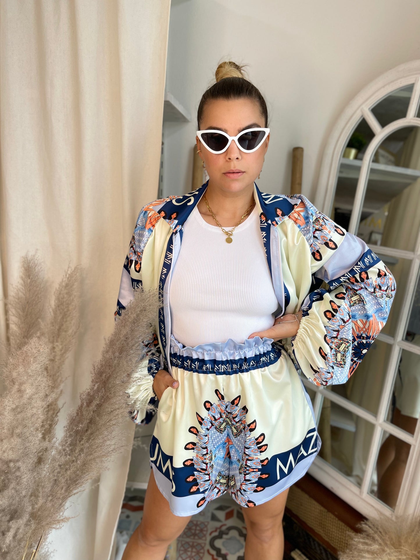 Set satin zip Mykonos