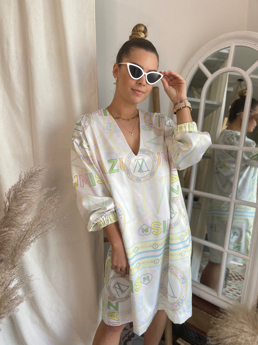 Satin Mazumis Pastel Dress