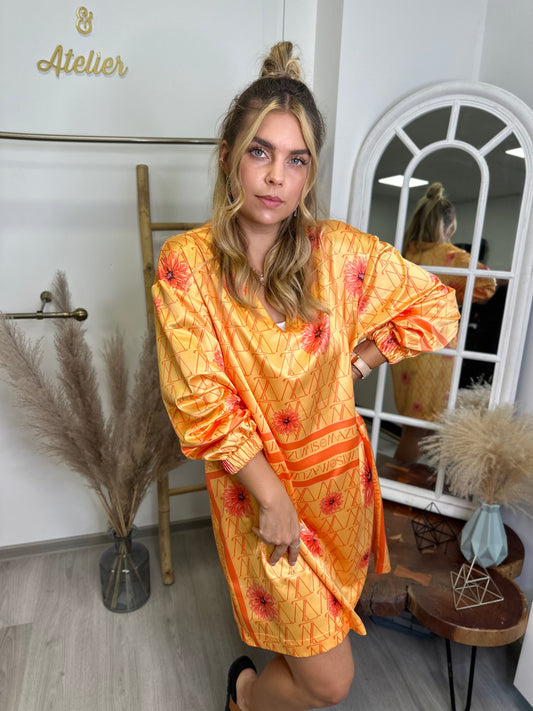Light Orange dress satin