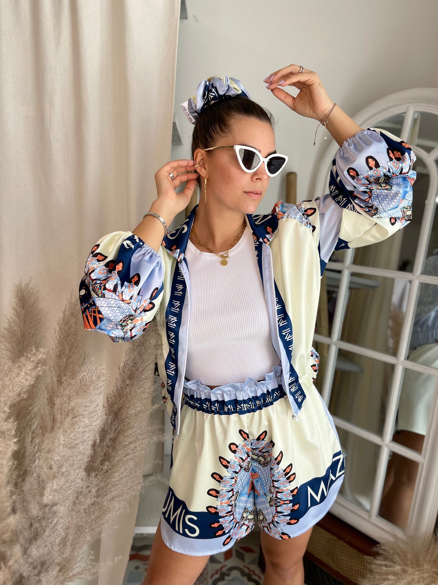 Set satin zip Mykonos