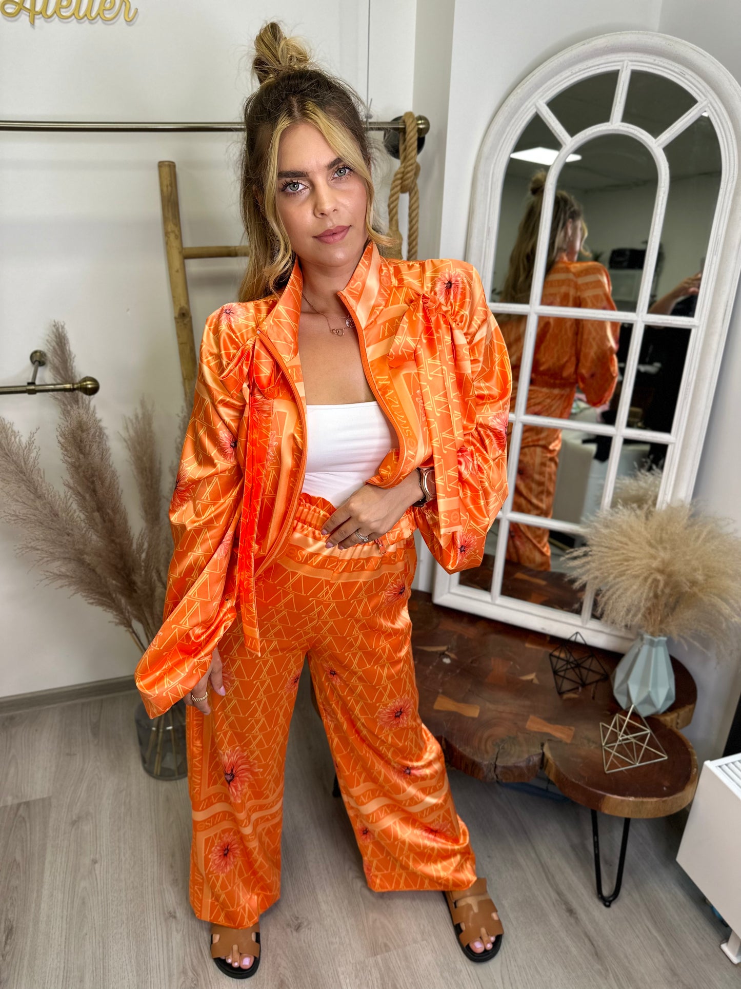 Satin Jaket Orange