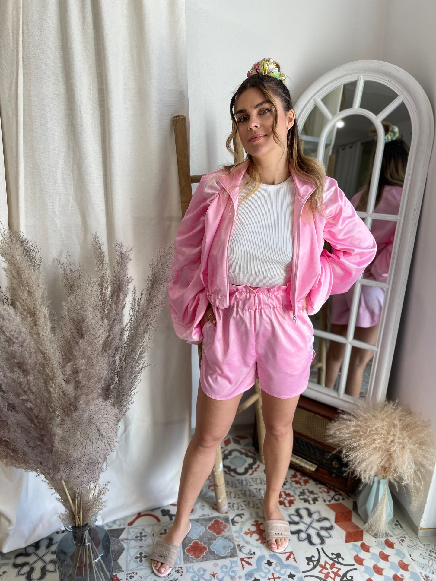 Short satin Pink