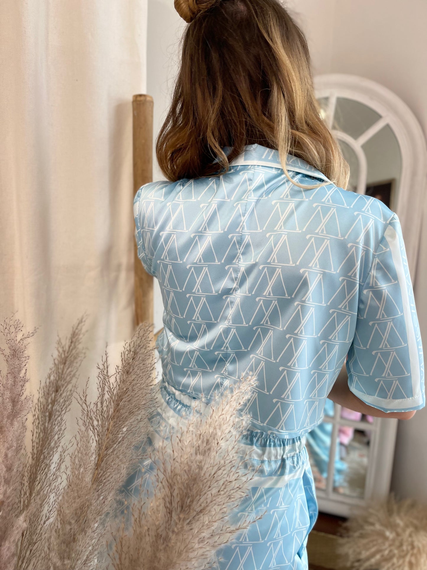Shirt satin Blue