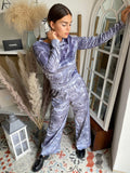Grey Dolls Velvet Nohavice