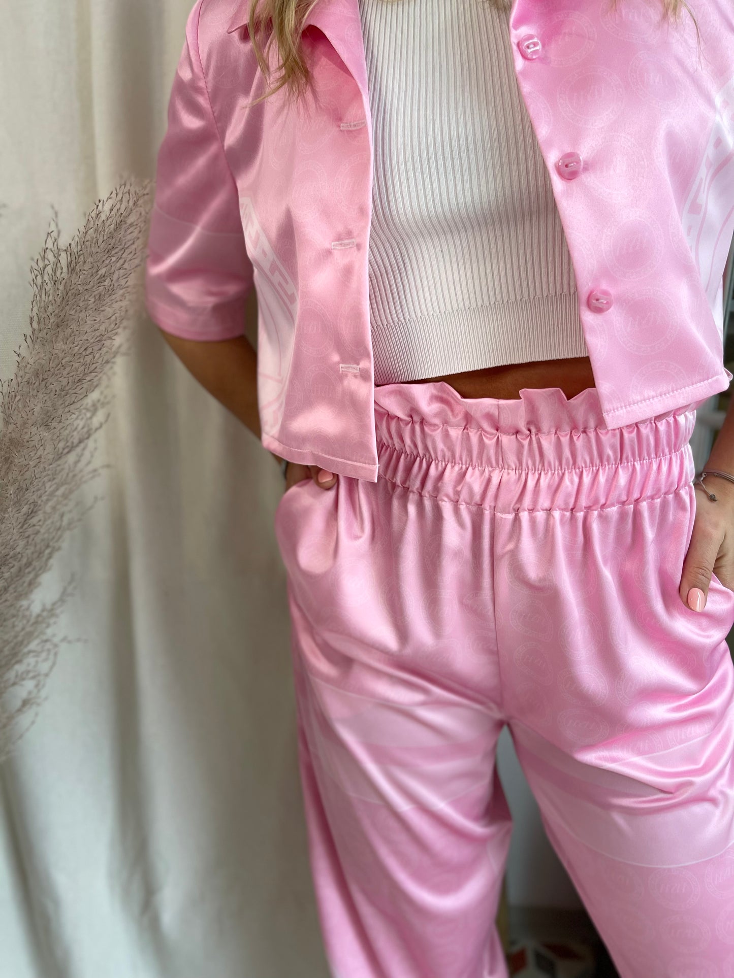 Pants satin Pink